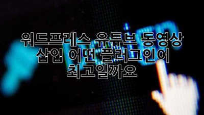 워드프레스 유튜브 동영상 삽입, 어떤 플러그인이 최고일까요?