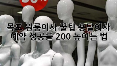 목포 원룸이사 꿀팁🍯: 용달이사 예약 성공률 200% 높이는 법!