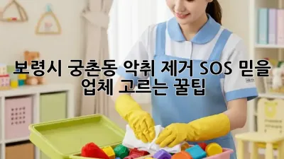 🏡 보령시 궁촌동 악취 제거 SOS! 믿을 업체 고르는 꿀팁🍯